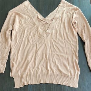 Peach Criss Cross Sweater